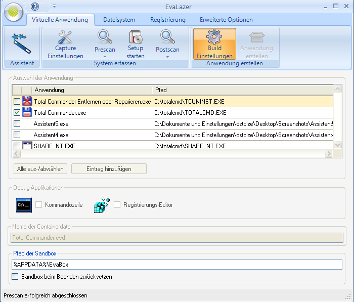 Der Evalazer-Assistent